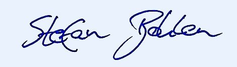 Signatur von Stefan Bohlen, Ihrem Bürgermeisterkandidat für Kaltenkirchen